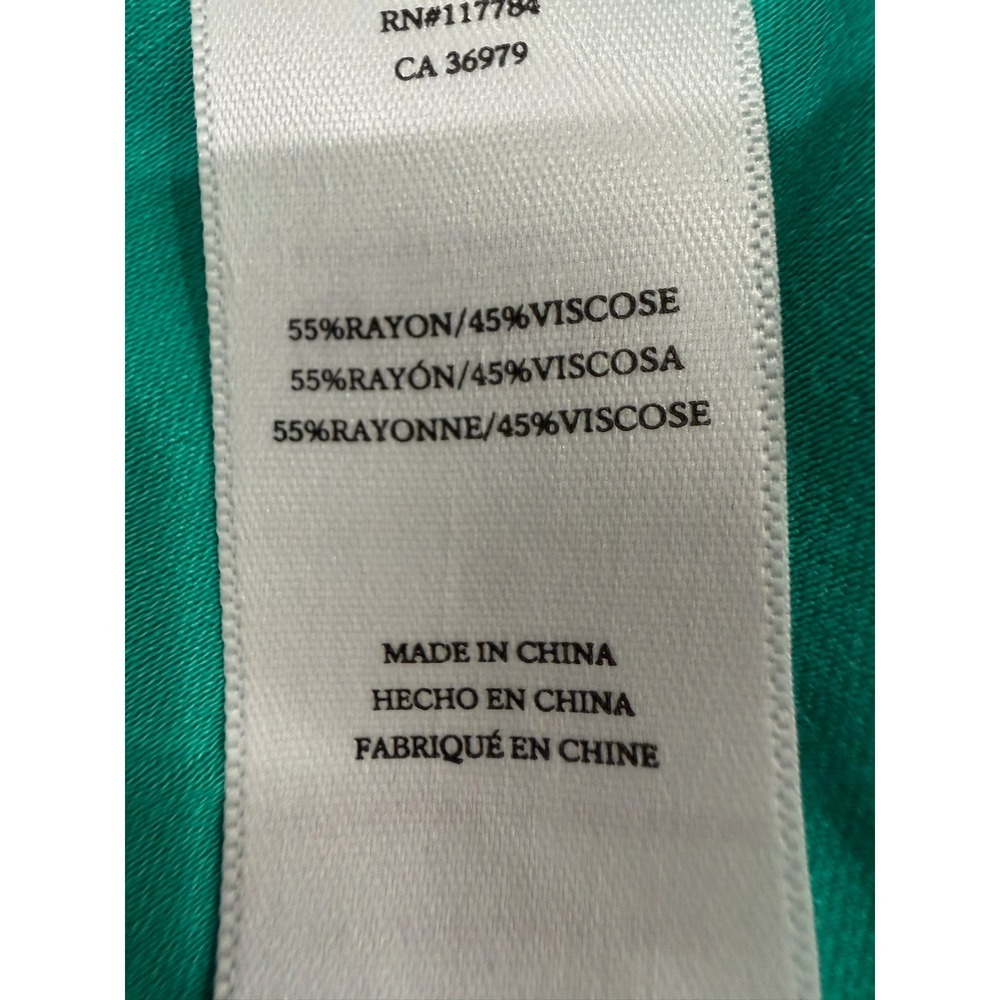 Rails Solene Jade Green Satin Maxi Dress Open Back Tie Neck 924-157-2534 Medium - Picture 7 of 12